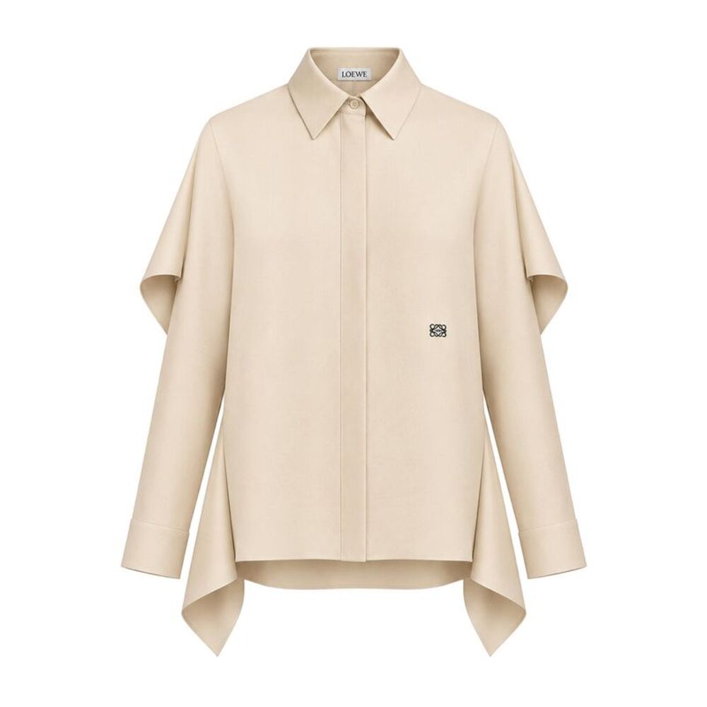 Loewe Women Silk Twill Shirt With Soft Panel